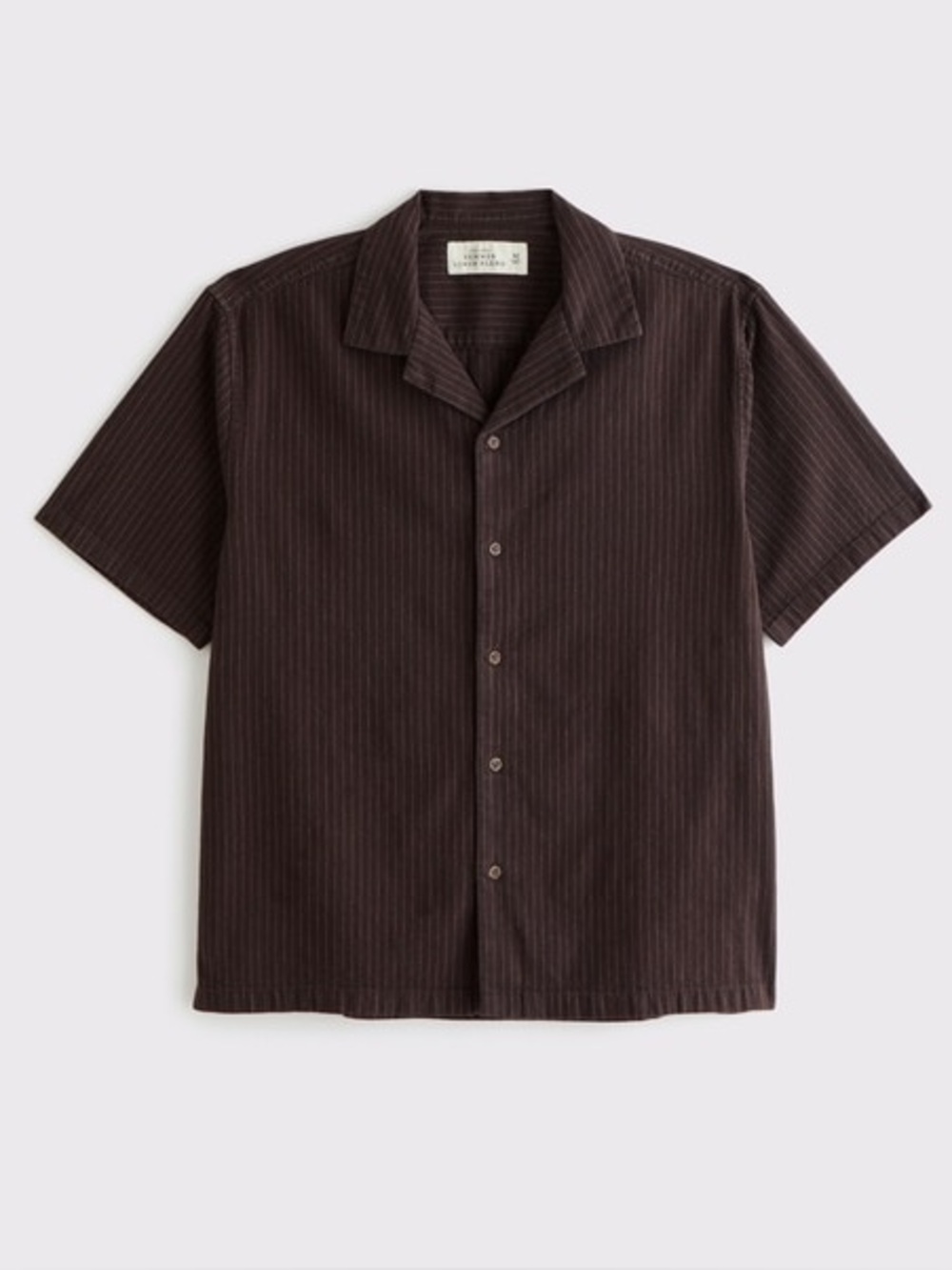 NWT Abercrombie & Fitch Men's Summer Linen-Blend Short Sleeve Shirt | Size Large